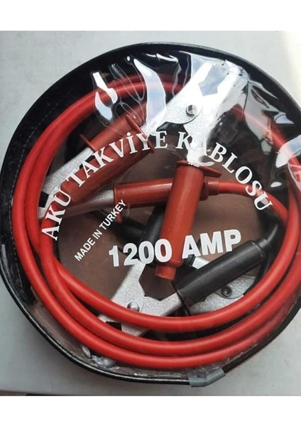 Araç Akü Takviye Kablosu 1200 Amper Çantalı 2 Metre A+ Kalite