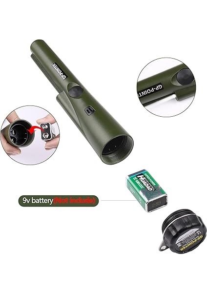 Shine Taşınabilir Metal Dedektörü, Entegre LED Göstergeli Su Geçirmez Pinpointer Metal Dedektörü, Hazine Avı Için 360° Tarama Pimi Işaretçi Metal Vizör modelleri