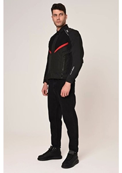 Quatro Kırmızı Mont Su Geçirmez 4 Mevsim Kullanım İçin X-Large Beden Kumaş