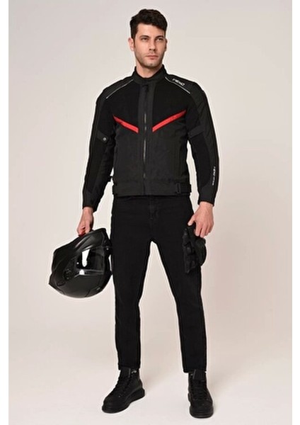 Quatro Kırmızı Mont Su Geçirmez 4 Mevsim Kullanım İçin X-Large Beden Kumaş