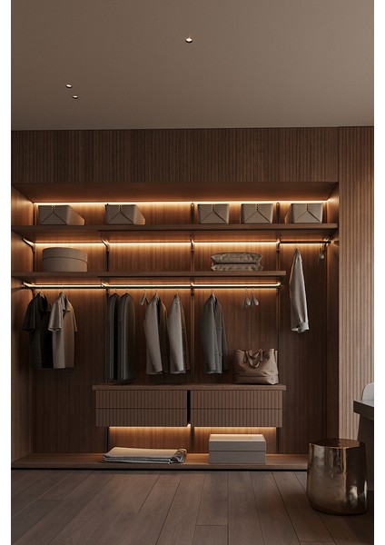 Rıshangek Çipli Şerit LED Iç Mekan Aydınlatma - 10W, 12V - Metrede 120 LED - 8mm Ince Şerit LED