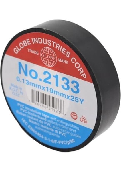 NO2133 19MM 25YRD Vinil Alev Yürütmeyen Izole Bant 23 Metre Siyah Tekli fiyatları