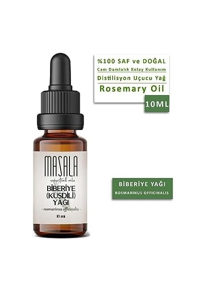 Masala Saf Biberiye (Kuşdili) Yağı 10 Ml. (Rosemary Oil) modelleri