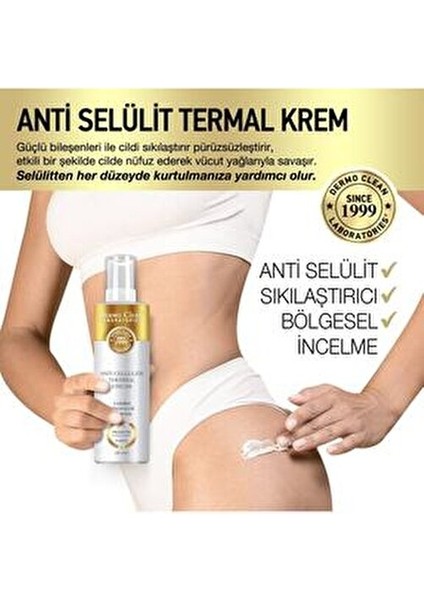 Anti-Cellulite Termal Krem 200 ml Cilt Sıkılaştırıcı ve Nemlendirici Özellikli fırsatları