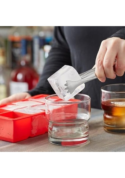 Kapaklı Silikon Buz Kalıbı - Bpa Içermeyen, Viski ve Kokteyller Için Büyük Buz Kalıpları, 2 Inç Büyük Buz Küpleri Yapmak Için Kolayca Çıkarılabilen Silikon Buz Kalıbı, Kırmızı indirimleri