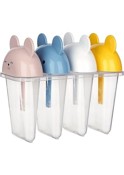 4'lü Kolay Şekillendirici Sevimli Çocuk Meybuz & Dondurma Kalıbı