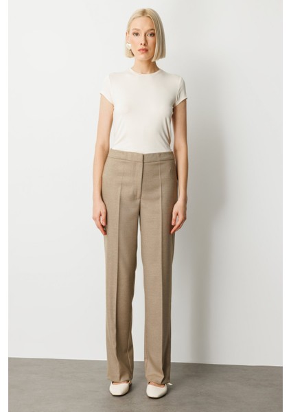 Kadın Cepsiz Boru Paça Pantolon 5051 Gold fiyatları