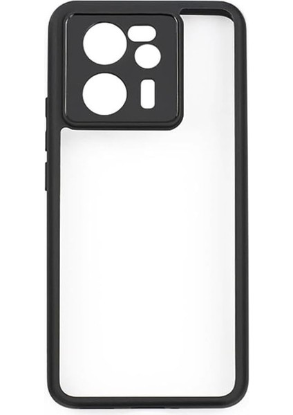 Xiaomi Mi 13T Pro ile Uyumlu Kamera Korumalı Şeffaf Pürüzsüz Arka Yüzey Z-New Roll Kapak Parmak Izi Yapmayan Xiaomi Mi 13T Pro Için Kılıf Siyah modelleri