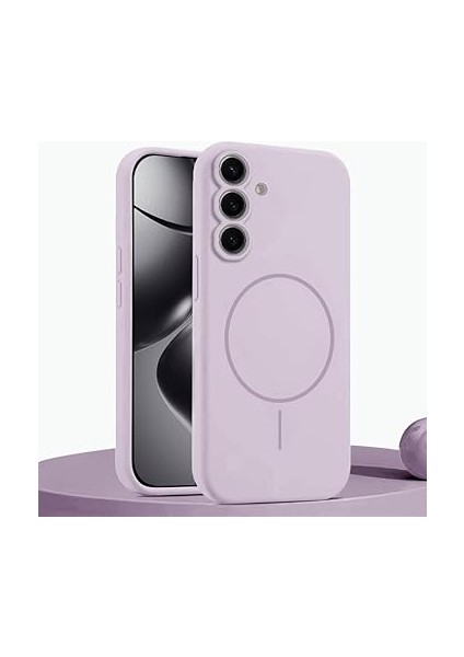 Samsung Galaxy S23 ile Uyumlu Kılıf Zebana Liquid Soft Silikon Kılıf (Kablosuz Şarj Destekli) Lila fiyatları