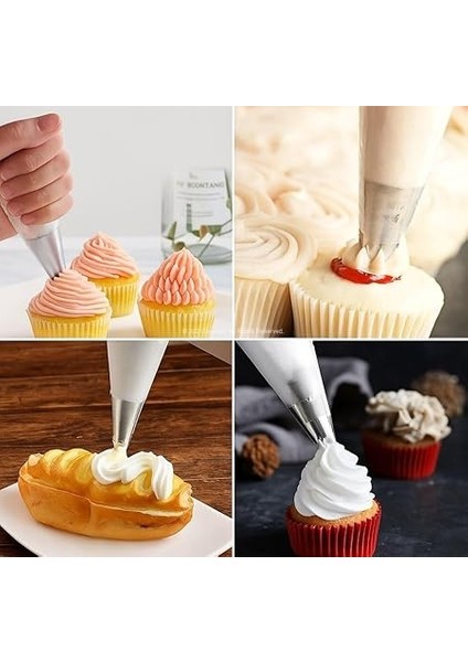 50 Adet Tek Kullanımlık Krema Sıkma Torbası - Profesyonel Pasta ve Tatlı Süsleme Için Dayanıklı Glazür Torbaları fırsatları