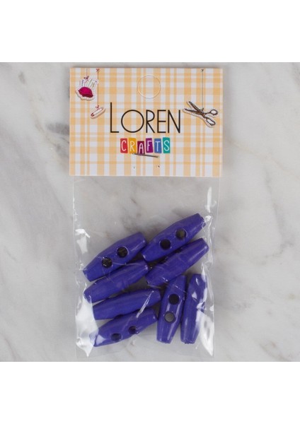 Loren Crafts Saks Mavi 8 Li Çoban Düğme - 105