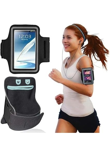 5-7 Inch Universal Cep Telefonu Kılıf Kol Bandı Neopren Kumaş Siyah fiyatları