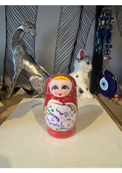 Ahşap Büyük 6'lı Matruşka Biblo