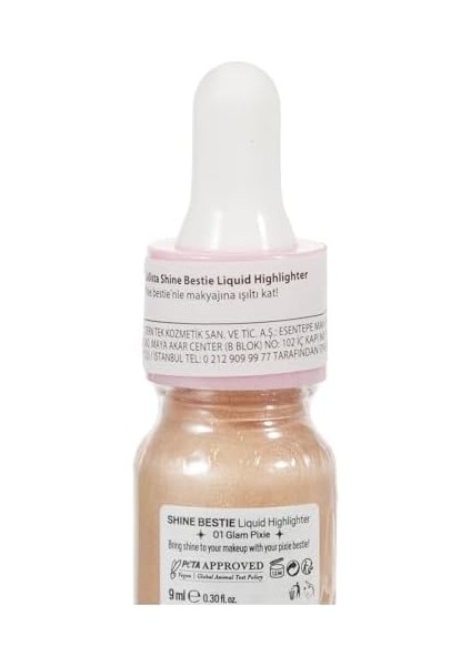 Callista Shine Bestie Highlighter Likit Aydınlatıcı 01 Glam Pixie