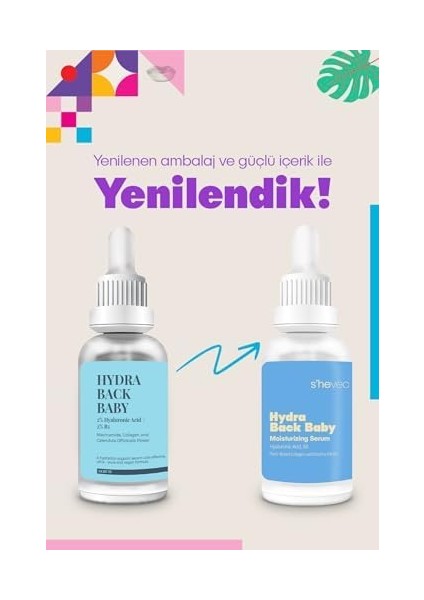 She Vec Hydra Back Baby -%2 Hyaluronic Acid +%2 B5 Vitamin (30 Ml) fiyatları