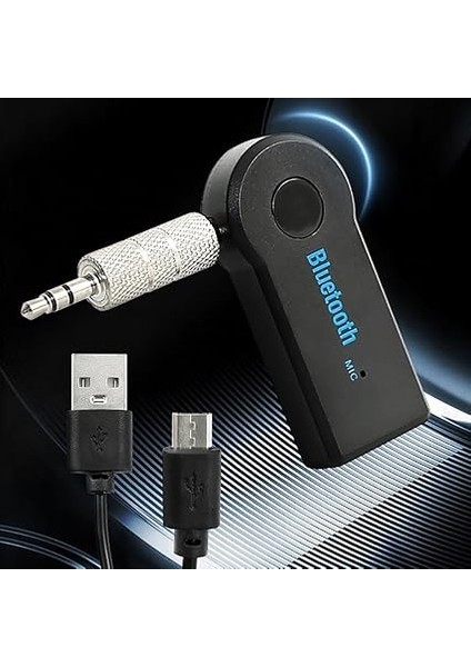 Ses Alıcısı, 3.5mm Aux Girişli, Kablosuz, USB Şarj, Siyah, Dahili Mikrofonlu, 10M Menzilli, Araç ve Ev Ses Sistemleri Için indirimleri