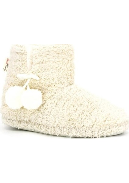 Red Play B202501 Kadın Peluş Kışlık Günlük Ev Botu Bej