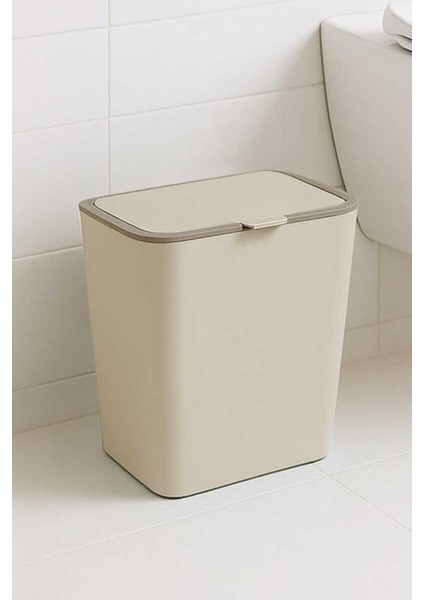 Flıp Çöp Kovası Bej