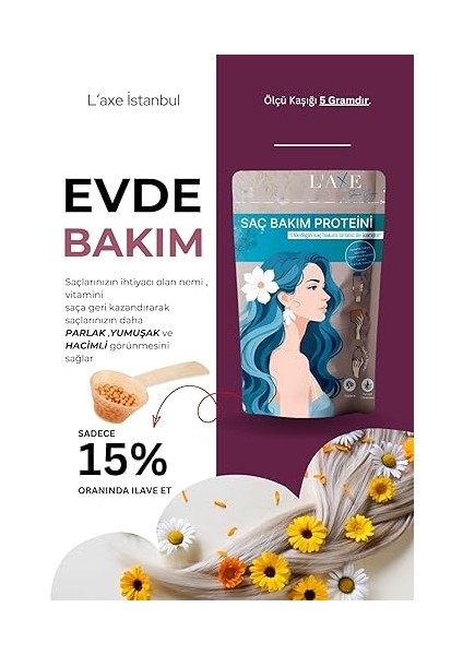 Saçlara Parlaklık Terapisi | Saç Bakım Proteini | 50 Gram modelleri