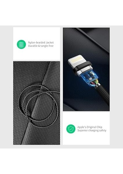 Lightning iPhone Örgülü Data ve Şarj Kablosu Beyaz 1 Metre indirimleri