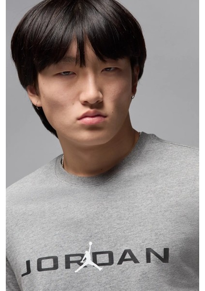 Jordan Air Tee Ss Crew Gray Erkek Günlük Pamuklu Tişört Gri modelleri