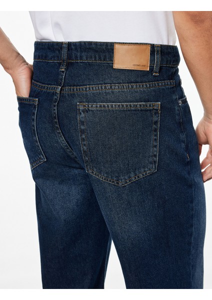Normal Bel Pamuklu Bol Baggy Jean Pantolon
