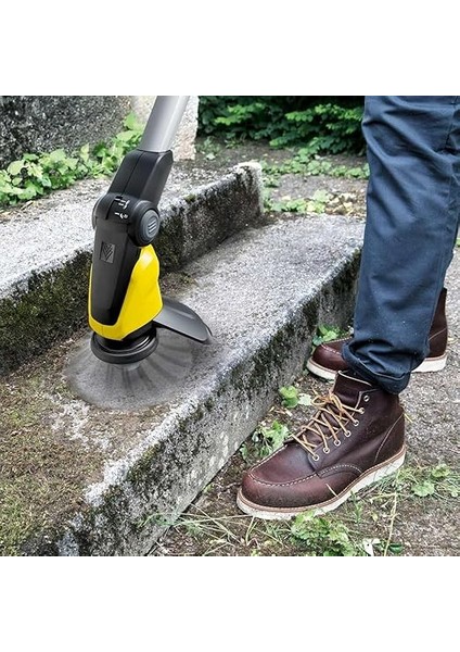 Wre 18 – 55 18 V Akülü Yabani Ot Giderici, Naylon Fırça Başlığı, Maks. 2.800 Devir/dakika, Döner Temizleme Başlığı, Teleskopik Sap, Kärcher 18 V Akü ile Kullanılabilir, Aküsüz modelleri