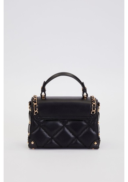 Siyah Kapitone Zincirli El Çantası fırsatları