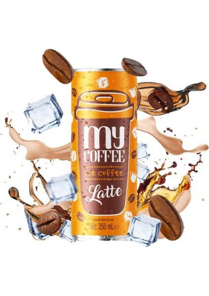 Mycoffee Latte Soğuk Kahce 250 ml x 12 Adet