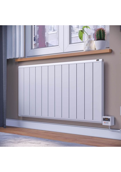 Elektrikli Radyatör Sirius 60 cm x 120 cm Dekoratif Alüminyum Beyaz 220 V - 830 Watt