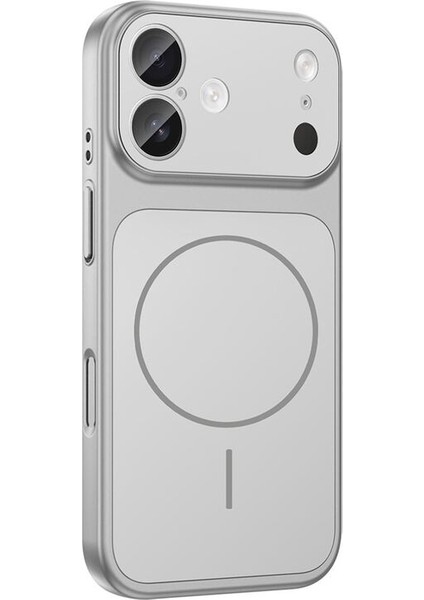 Apple iPhone 16 Uyumlu Kılıf Zebana Titanmag Colorshield Kılıf (Kablosuz Şarj) Gümüş fiyatları