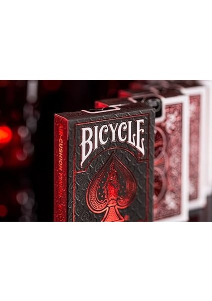 Metalluxe Foil Back Crimson (Red) Kırmızı Kart Premium Iskambil Oyun Kağıdı Kartları Destesi fırsatları