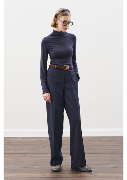 Balıkçı Yaka Bluz Lacivert modelleri