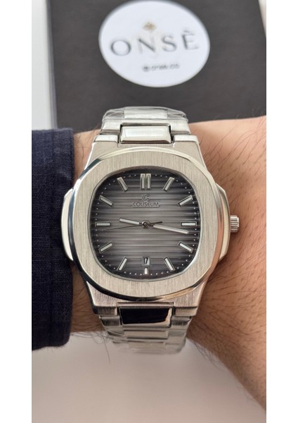 Eşref Tek Model Coliseum Çelik Saat Aktif Takvim Su Gçmz