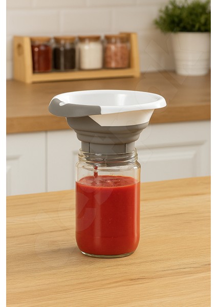 Yer Kaplamaz Katlanır Kavanoz Hunisi - Katlanabilir Huni - Akordiyon Kavanoz Hunisi fiyatları