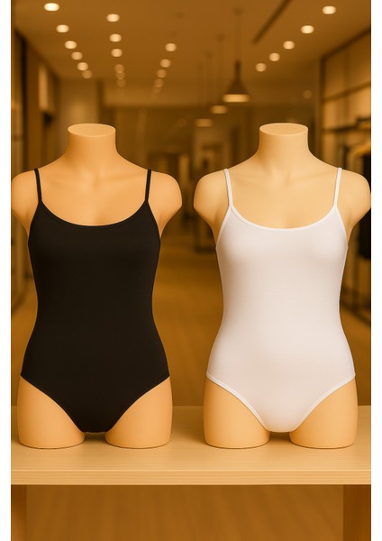 Kadın Giyim 2 Adet Ip Askılı Çıtçıtlı Body LL.IL24.KE9.001