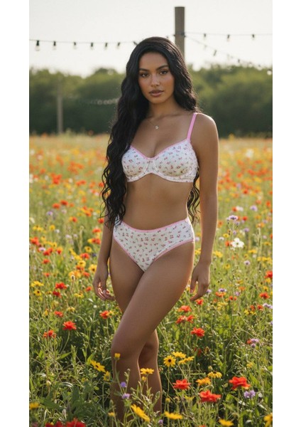 Beyaz Rosy Garden Pamuklu Balenli Takım fiyatları