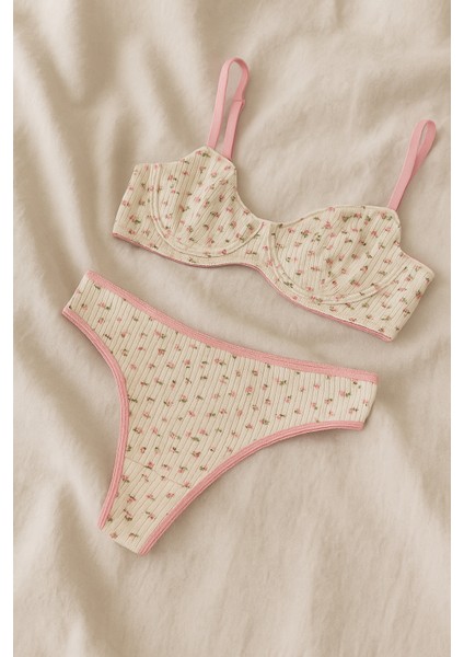 Beyaz Rosy Garden Pamuklu Balenli Takım modelleri