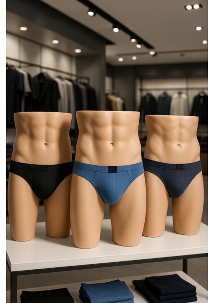 Erkek Iç Giyim %100 Pamuklu 3 Adet Slip Külot LL.IL.1215.011