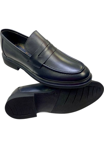 Erkek Makosen Loafer Iç ve Dış Yüzey Deri Poli TABAN-100-SİYAH