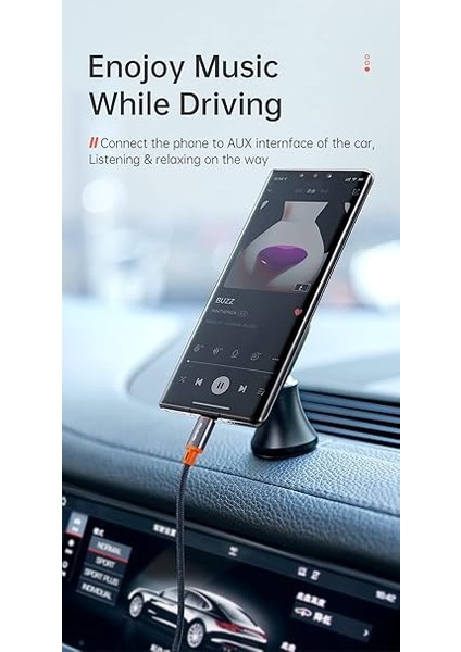 CA-0820 Type-C To 3.5mm Aux Ses Kablosu 1.2m Siyah fırsatları