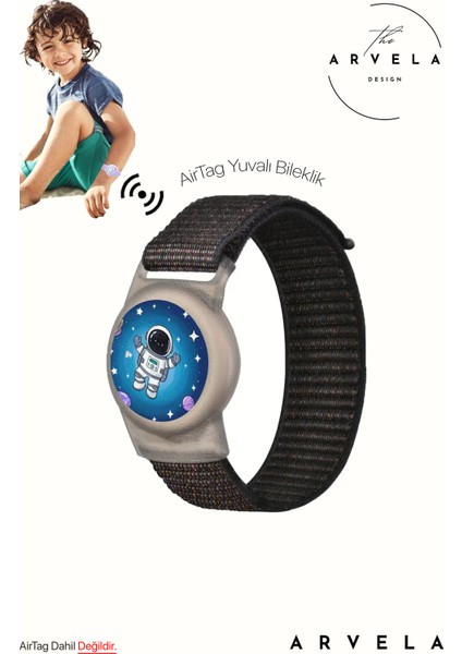 Airtag Yuvalı Renkli Baskılı Saat - Çocuklar Için, Su Geçirmez, Ayarlanabilir