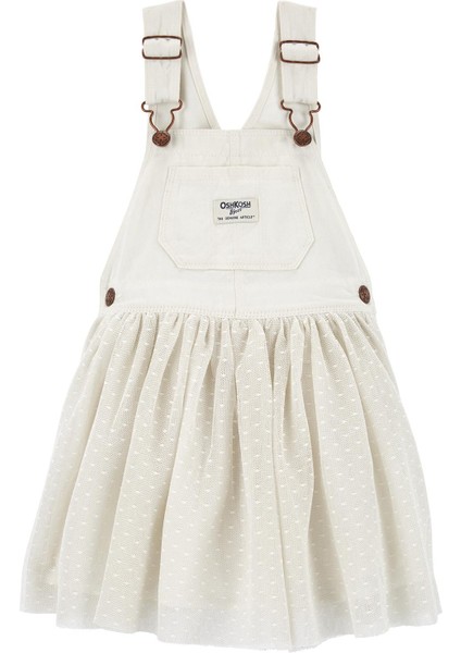 Küçük Kız Çocuk Etekli Salopet