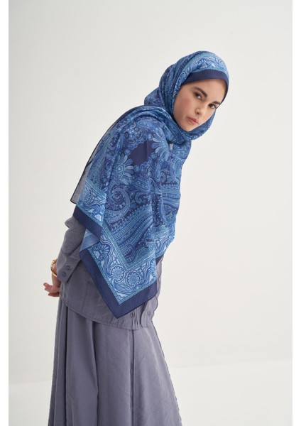 Ravena Gök Mavisi Nilla Pamuklu Şal modelleri