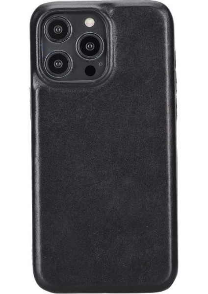 Apple iPhone 14 Pro Max Uyumlu Deri Arka Kapak Rock Rst1