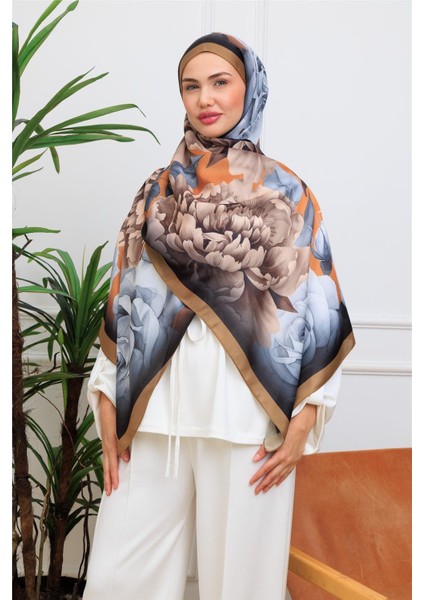 Floral Suluboya Desenli Dijital Soft Şal
