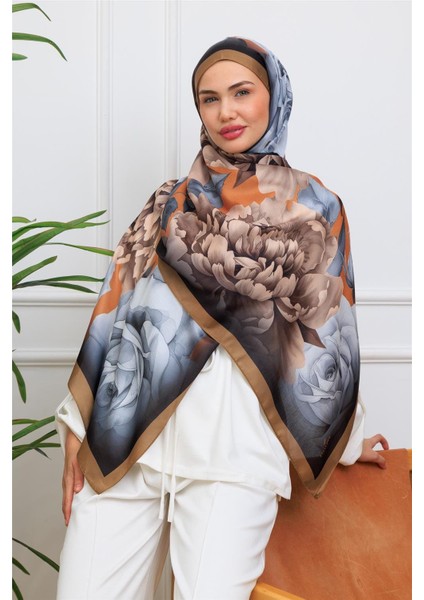 Floral Suluboya Desenli Dijital Soft Şal