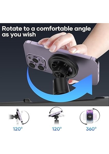 Otomobil Cep Telefonu Tutucu, Titreşim Önleyici Mag-Safe Araç Tutucu, iPhone 14/13/12 Serisi ve Tüm Akıllı Telefonlar Için, Araç Tutucu, 360° Dönebilir, Mıknatıslı Cep Telefonu Tutucu, Araç indirimleri