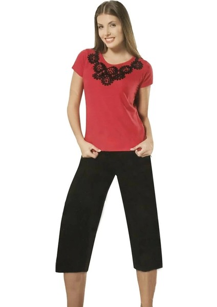 Hmd Kadın Laseli Incili Kapri Takım 50016