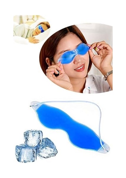 Monte Lua Buz Gözü Maskesi, Jel Serinletici Göz Maskesi, Yeniden Kullanılabilir, Soğuk Göz Maskesi, Gözler Için, Göz Buz Paketi, Migren, Stres Giderme